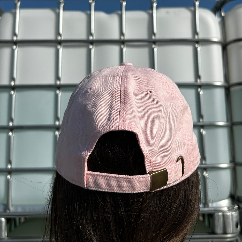 CUNT WAIT BABY PINK CAP WITH BLACK SIGN