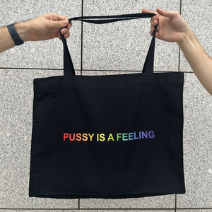 PRIDE COLLECTION - PUSSY IS A FEELING PRIDE BLACK BAG