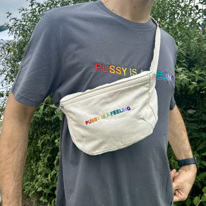 PRIDE COLLECTION - PUSSY IS A FEELING PRIDE NATURAL BELT BAG