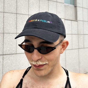 PRIDE COLLECTION - PUSSY IS A FEELING BLACK DAD CAP